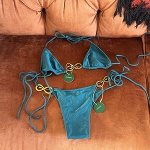 AnjuumTeal Bikini Set